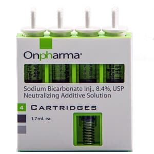 Onset Sodium Bicarbonate Injection 8.4% USP Neutralizing Additive Solution, 1.7 ml Cartridges, 4/Pkg, 5251-952 thumbnail 2