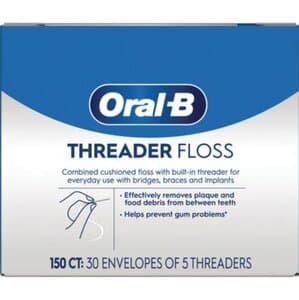 Oral-B Threader Floss, 150 Threaders per Box (30 Envelopes of 5) - Oral-B Threader Floss 150/Box - Image 1
