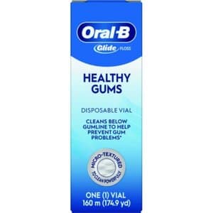 Oral-B Glide Healthy Gums Floss, Disposable Vial Dispenser, 160m, Unflavored - Oral-B® Glide Healthy Gums Floss with Dispenser 160m - Image 1