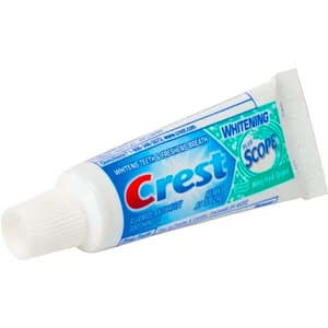 Crest Complete Multi-Benefit Whitening + Scope Toothpaste, Mint, 0.85 oz, Pack of 72 - Crest Complete Multi-Benefit Whitening+Scope, Mint, 0.85oz, Pk72 - Image 1