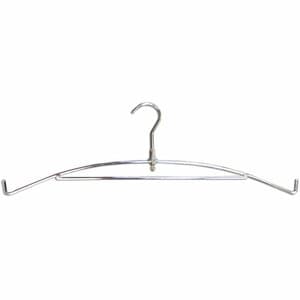 Palmero Deluxe Coat Panoramic Apron Hanger, Chrome-Coated Steel, 21" x 9.25", 1/Pkg thumbnail 4