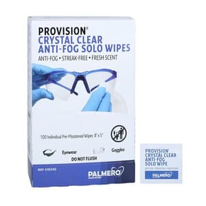 ProVision Crystal Clear Anti-Fog Solo Wipes, 8" x 5", Individually Wrapped, 100/Box, 3534S thumbnail 9