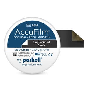 AccuFilm I Single-Sided Articulating Film, Pre-Cut Strips, Black, 21 Microns, 3-1/2" x 7/8", 280/Pkg, S014 thumbnail 7