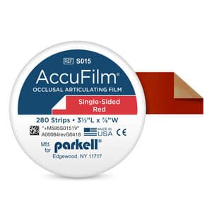 AccuFilm I Single-Sided Articulating Film, Pre-Cut Strips, Red, 21 Microns, 3-1/2" x 7/8", 280/Pk, S015 thumbnail 11