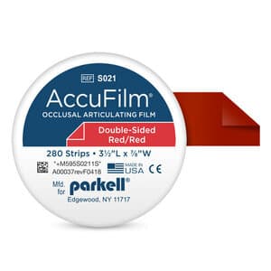 AccuFilm II Double-Sided Articulating Film, Red/Red, Pre-Cut Strips, 3-1/2" x 7/8", 21 Microns, 280/Pkg, S021 thumbnail 10