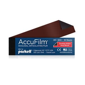 AccuFilm II Double-Sided Articulating Film, Red/Black, 0.0008" (20µm), 3 1/2 in x 7/8 in, 50 Strips/Booklet, 5 Booklets/Box thumbnail 5