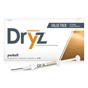 Dryz Gingival Hemostatic Retraction Paste, Value Pack, 25 x 0.5 ml Syringes + 55 Applicator Tips, S182 thumbnail 6