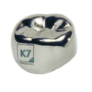 Acero 3S Stainless Steel Primary Molar Crown, Lower Left Second Molar "K", Size 7, 5/Pack thumbnail 6