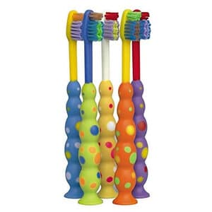 Young Specialty Kids Toothbrush with Suction Cup, Pack of 144 - TOOTHBRUSH KIDS SUCTION CUP PK/144 - Image 1