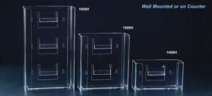 Plasdent Clear Acrylic Double Horizontal Glove Box Dispenser, 10"W x 11-3/8"H x 3-7/8"D, 1500H thumbnail 5