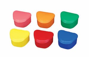 Plasdent Chroma Denture Box, Dark Blue, Plastic with Hinged Snap-Lid, 4"W x 3"L x 2"H, 12/Bx, 200BTH-2X thumbnail 2