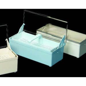 Plasdent Germicide Tray, Blue with Clear Lid, 10-3/8" x 4" x 3-1/4", 208GST-2 thumbnail 3