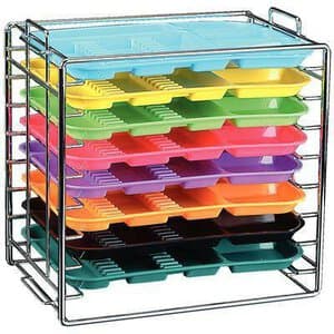 Plasdent Chrome Tray Rack for Size B Trays, Long Side Loading, Stackable, Holds 8 Trays, 14-1/2" W x 9-3/4" D x 14-1/8" H, 300TRB-C thumbnail 9