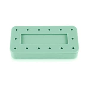 Plasdent Magnetic Rectangular Bur Block, 14 Holes FG/RA, Teal, 400BR14 thumbnail 2