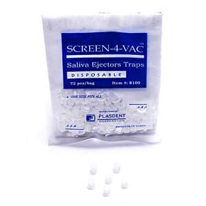 Screen-4-Vac Saliva Ejector Traps, Clear Plastic, Disposable, 72/Pkg, 8100 thumbnail 9