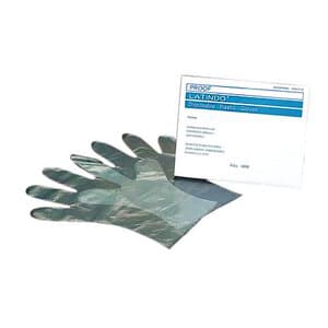 Plasdent Latindo Disposable Plastic Overgloves, Large, Clear, 100/Box, 900LX-L thumbnail 5