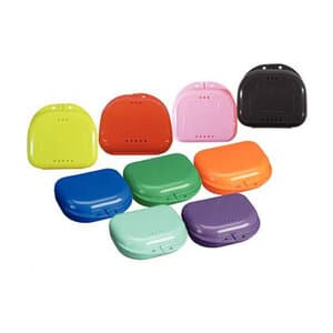Plasdent Chroma Retainer Box, Vented Hard Plastic, Assorted Colors, 3-1/8"W x 3"L x 1"H, 12/Pk, CR2000-A thumbnail 9