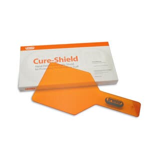 Cure-Shield Handheld Visible Light Shield, Orange, 5" Square with 5" Handle, 3/Pk, 9006166 thumbnail 9