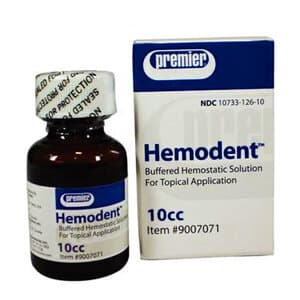 Hemodent Topical Hemostatic Solution, Buffered Aluminum Chloride, Epinephrine-Free, 10 cc Bottle, 9007071 thumbnail 11