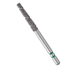 Two Striper TS2000 Diamond Bur, FG, Round-End Taper, #2004.7, Coarse, Green, 1.6 mm Major/1.1 mm Minor Diameter, 7 mm Length, 5/Pk, 2000047 thumbnail 7