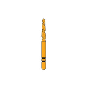 Two Striper TS2000 Diamond Bur, Gold-Plated Curettage (GCP), FG, Coarse, Cone Beveled End, 2007.8GC, 5/Pk thumbnail 5