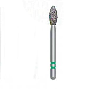 Two Striper Diamond Bur, FG, Football, #283.4, 2.5 mm, Coarse, Green, 5/Pk, 2015142 thumbnail 12