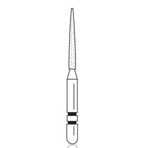 Two Striper Diamond Burs, FG, Flame, 261.8F, 1.1 mm Major/0.4 mm Minor Diameter, 8 mm Length, Fine, Red, 5/Pk, 2015154 thumbnail 11