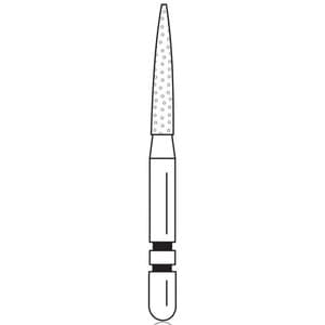 Two Striper Diamond Burs, FG, Flame, 263.8F, 1.6 mm Major/0.4 mm Minor Diameter, 8 mm Length, Fine, Red, 5/Pk, 2015157 thumbnail 7