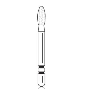 Two Striper Diamond Burs, FG, Football, 290.4F, 1.9 mm Major Diameter, Fine, Red, 5/Pk, 2015174 thumbnail 7