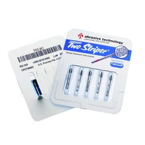 Two Striper Diamond Bur, FG, Flat-End Taper, #703.8C, 1.8 mm Major/1.2 mm Minor Diameter, 8 mm Length, Coarse, Green, 5/Pk, 2015345 thumbnail 7