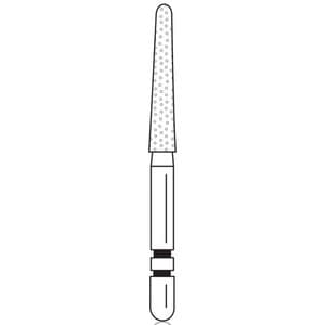 Two Striper Diamond Bur, FG, Round-End Taper, #770.10C, 1.8 mm Major/1.1 mm Minor Diameter, 10 mm Head Length, Coarse, Green, 5/Pk, 2015459 thumbnail 11