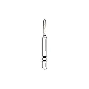 Two Striper Diamond Bur, FG, Round-End Taper, Coarse, Green, #781.6C, 1.1 mm Major/0.8 mm Minor Diameter, 6.0 mm Length, 5/Pkg, 2015465 thumbnail 6
