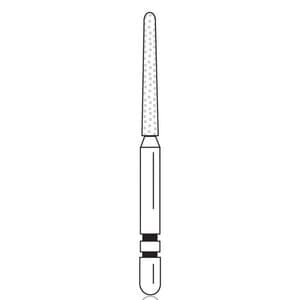 Two Striper Diamond Bur, FG, Round-End Taper, #781.10C, 1.3 mm Major/0.8 mm Minor Diameter, 10 mm Length, Coarse, Green, 5/Pk, 2015466 thumbnail 11