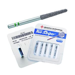 Two Striper Diamond Bur, FG, Round-End Taper, #790.8C, Coarse, Green, 2.6 mm Major/2.0 mm Minor Diameter, 8 mm Length, 5/Pk, 2015471 thumbnail 11