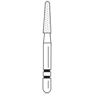 Two Striper Diamond Bur, FG, Round-End Taper, 799.6.5C, Coarse, Green, 1.5 mm Major/0.8 mm Minor Diameter, 5/Pk, 2015473 thumbnail 7