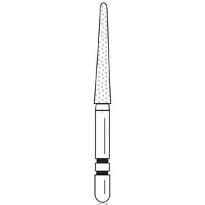 Two Striper Diamond Bur, FG, Round-End Taper, #799.11C, 1.8 mm Major/0.8 mm Minor Diameter, 11 mm Length, Coarse, Green, 5/Pk, 2015475 thumbnail 7