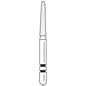 Two Striper Gold-Plated Diamond Bur, FG, Curettage, 252.SB, 1.4 mm Major/0.4 mm Minor Diameter, 8 mm Length, Medium, Blue, 5/Pk, 2015605 thumbnail 7