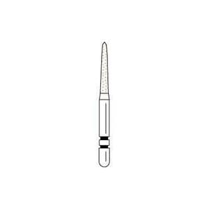 Two Striper Gold-Plated Diamond Bur, FG, Curettage, 253.SB, Medium, Blue, 1.6 mm Major/0.4 mm Minor Diameter, 8 mm Cutting Length, 5/Pk, 2015611 thumbnail 7