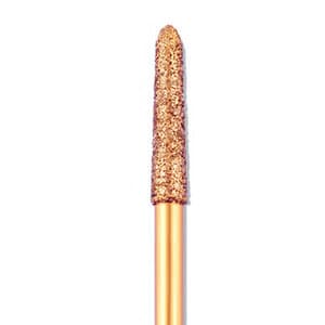 Two Striper Gold-Plated Diamond Bur, FG, Curettage, 253.SC, 1.8 mm Major/0.4 mm Minor Diameter, 10 mm Length, Medium, Blue, 5/Pk, 2015613 thumbnail 7