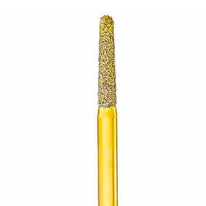 Two Striper Gold-Plated Diamond Bur, FG, Curettage, 254.SC, 2.2 mm Major/0.4 mm Minor Diameter, 10 mm Length, Medium, Blue, 5/Pk, 2015619 thumbnail 7