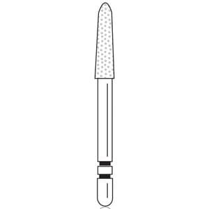 Two Striper Gold-Plated Diamond Bur, FG, Curettage, 258.SB, Medium, Blue, 2.2 mm Major Diameter, 5/Pk, 2015627 thumbnail 7