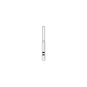 Two Striper TSZtech Diamond Bur, Friction Grip, 550.8ZM, Parallel Cylinder Round-End, 1.3 mm Diameter, 8 mm Abrasive Length, 5/Pk, 2015675 thumbnail 7