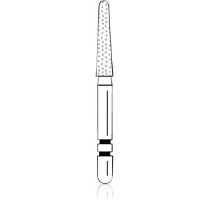 Two Striper ShortCut Diamond Bur, FGSS, Round-End Taper, 770.8 S, 1.8 mm, Coarse, Green, 5/Pk, 2015905 thumbnail 7