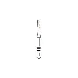 Two Striper® ShortCut™ Operative Diamond Bur, FG Short Shank, #245 S, Medium Grit, Pear Shape, 1.1 mm Major/0.9 mm Minor Diameter, 4.3 mm Length, Blue Ring, 5/Pkg, 2015913 thumbnail 5