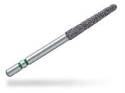 Two Striper Diamond Bur, Friction Grip, Coarse, Round End Taper, Green, #770.8C, 1.8 mm Major/1.3 mm Minor Diameter, 8.0 mm Length, 50/Pkg thumbnail 5