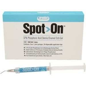 Spot-On Etch 37% Phosphoric Acid Etching Gel, High Viscosity, Intro Kit, 5 x 1.2 ml Syringes + 20 Applicator Tips, 3001461 thumbnail 16
