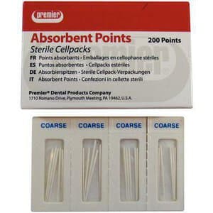 Premier Absorbent Paper Points, Sterile, Coarse (Size C), White, Cell Pack, 200/Pk, 9055105 thumbnail 15