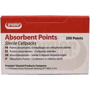 Premier Absorbent Paper Points, Medium, Sterile, White, Cell Pack, 200/Pk, 9055104 thumbnail 14