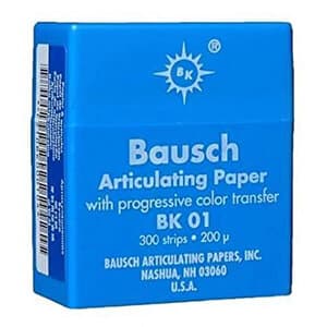 Bausch Arti-Check Micro-Thin Articulating Paper, 200 Microns (0.008"), Blue, Pre-Cut Strips, Plastic Dispenser, 300/Pk, BK-01 thumbnail 12