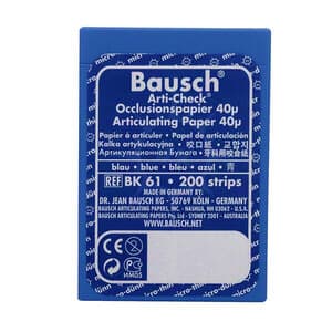 Bausch Arti-Check Micro-Thin Articulating Paper, 40 Microns, Blue, Pre-Cut Strips, 200/Pk, BK-61 thumbnail 11